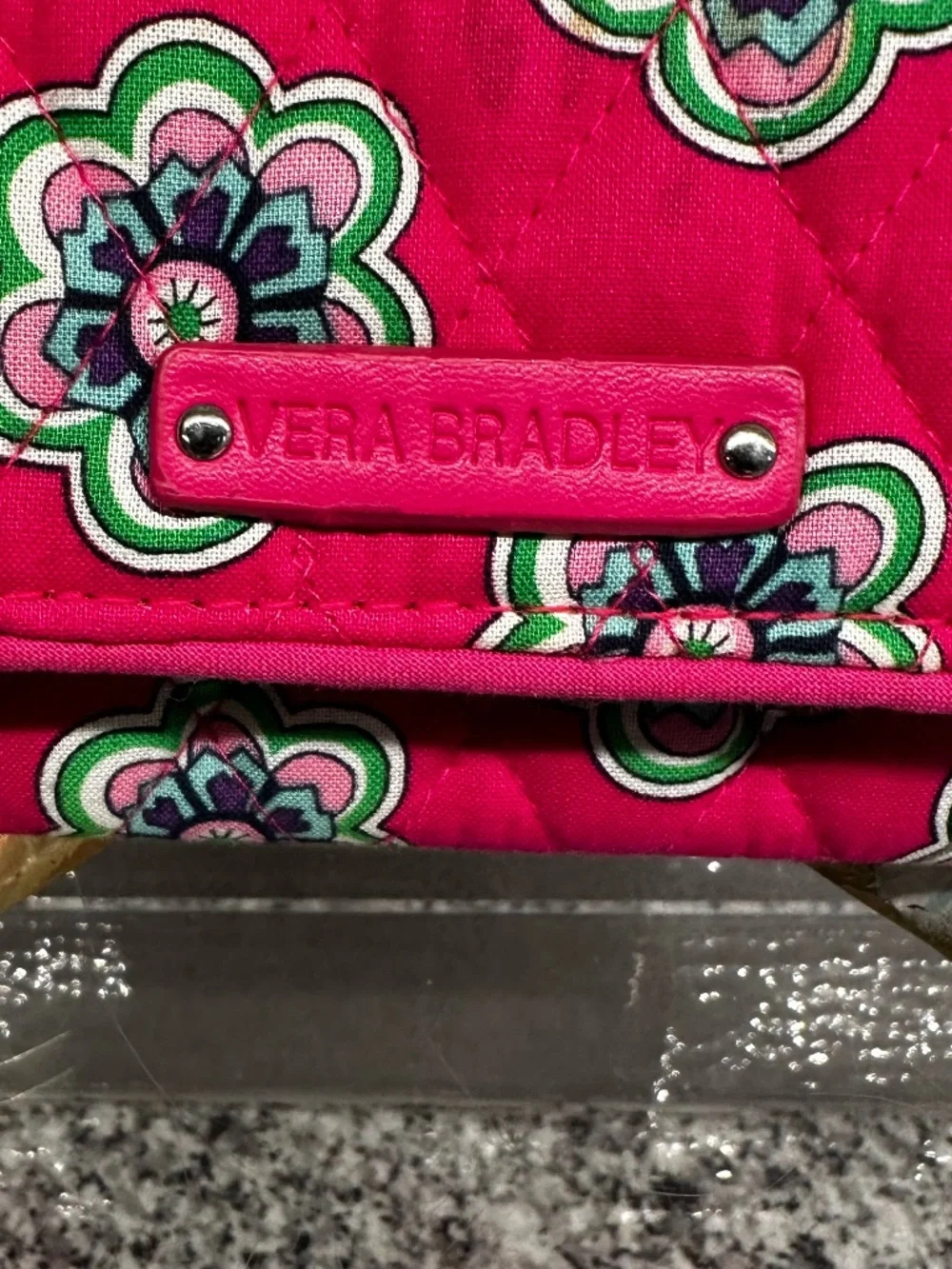 Vera Bradley Petite Trifold Wallet ~ Pink Swirls Flowers - Picture 5 of 8